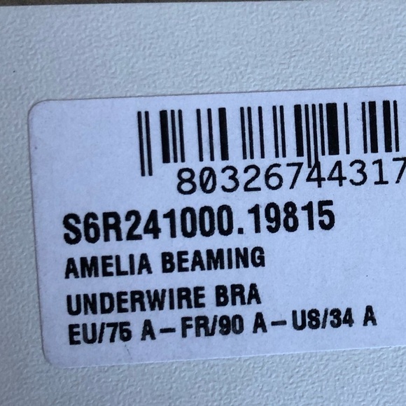 Stella McCartney Amelia Beaming Leopard Print Underwire Black Grey 34A - Picture 12 of 12